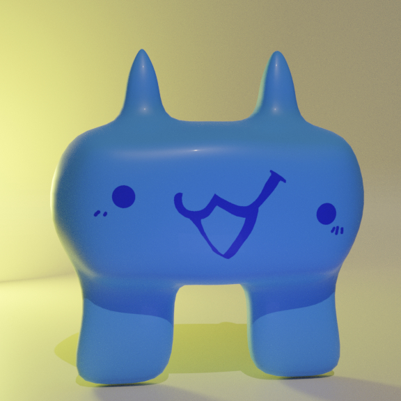 3d render of a 'cat' with two legs